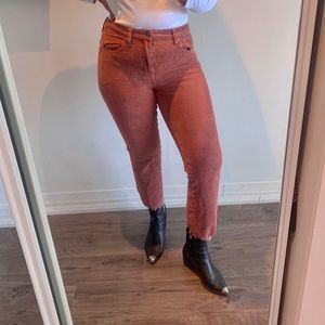 Corduroy straight leg jeans super stretch